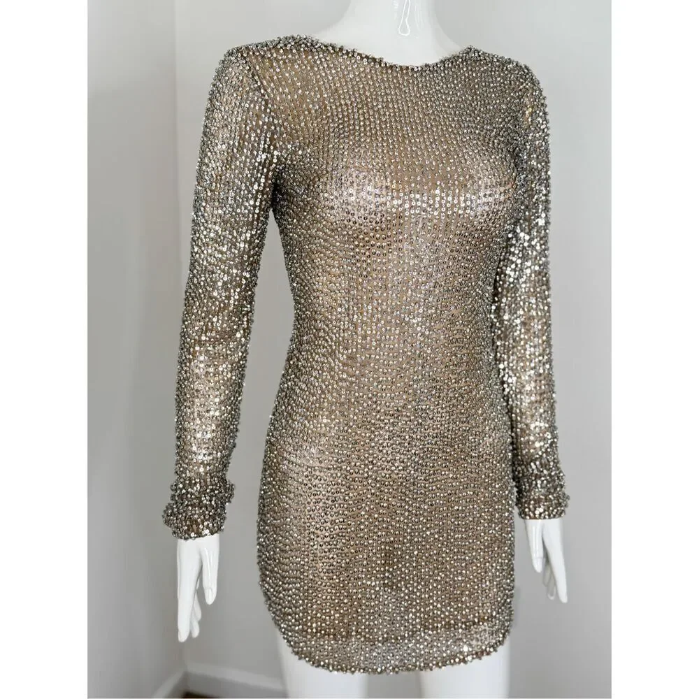 Retrofete Malaya Sequin Embellished Dress Size XS